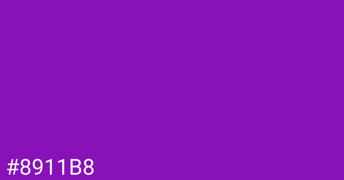 Hex color #8911b8 graphic