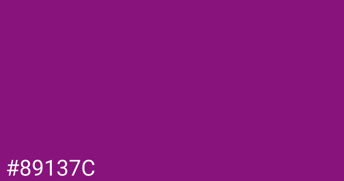 Hex color #89137c graphic