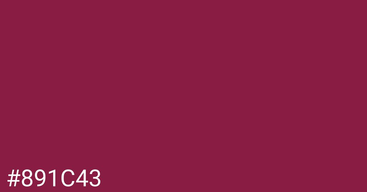 Hex color #891c43 graphic