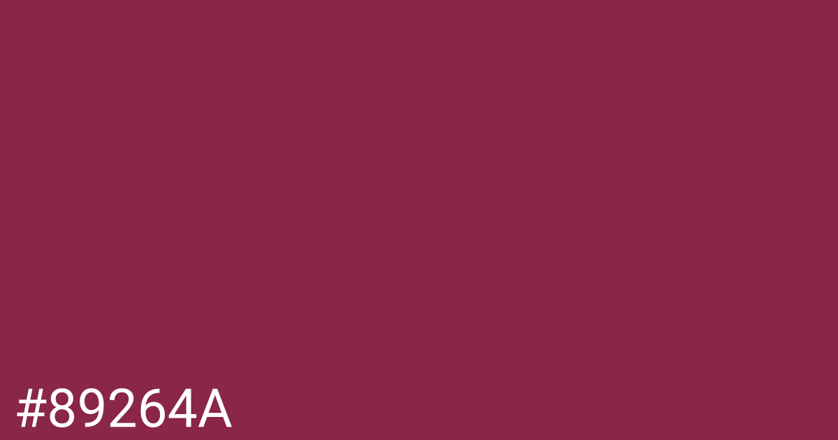 Hex color #89264a graphic