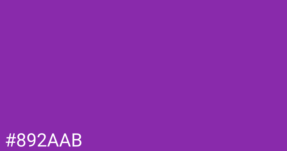Hex color #892aab graphic