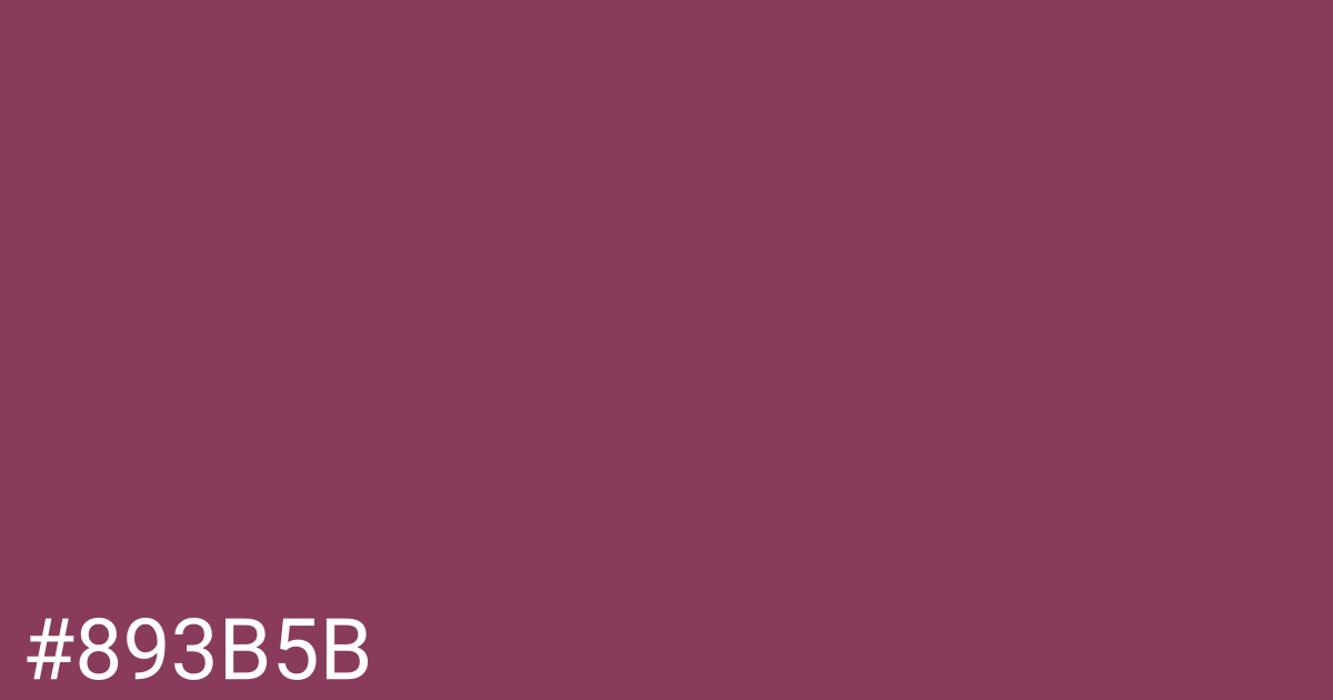 Hex color #893b5b graphic