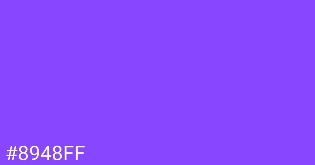 Hex color #8948ff graphic
