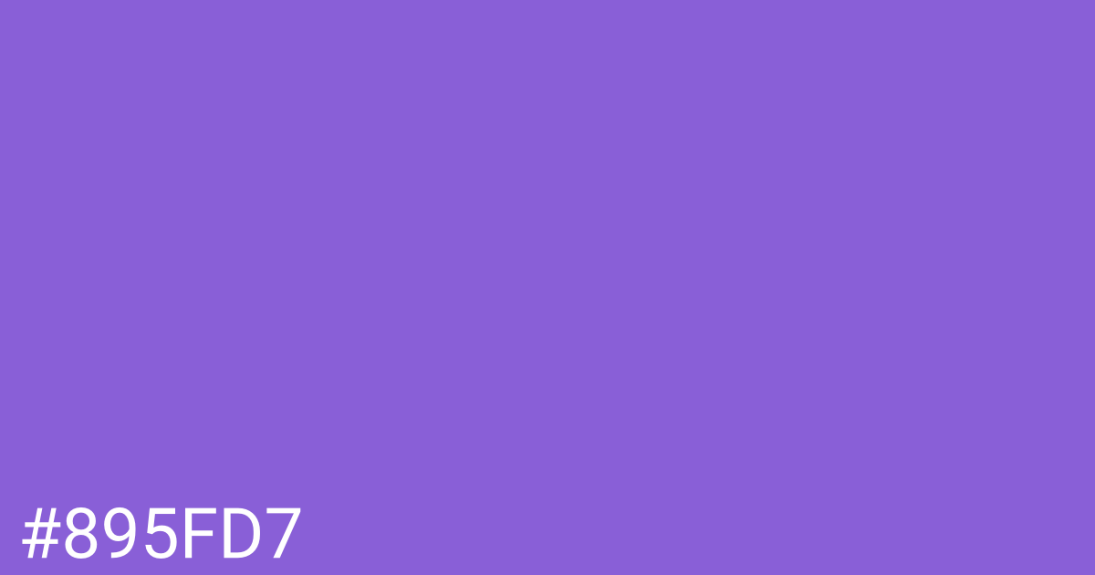 Hex color #895fd7 graphic