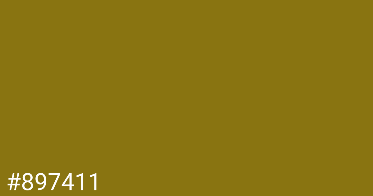 Hex color #897411 graphic