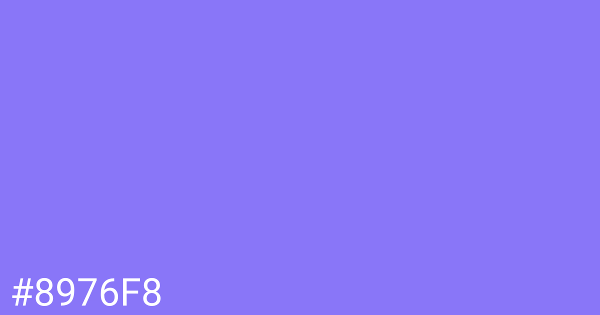 Hex color #8976f8 graphic