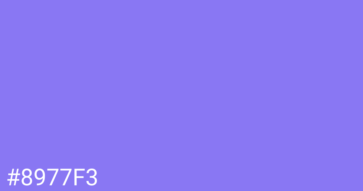 Hex color #8977f3 graphic