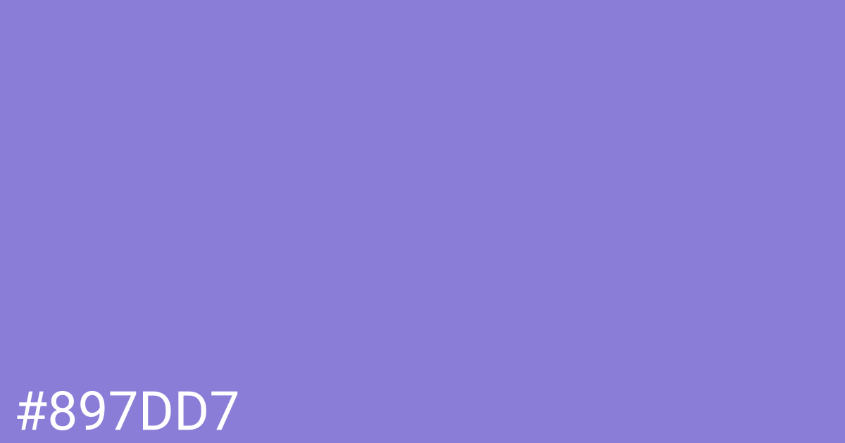 Hex color #897dd7 graphic