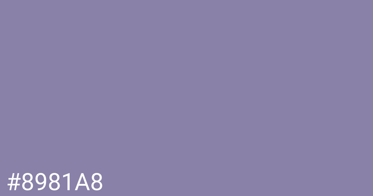 Hex color #8981a8 graphic