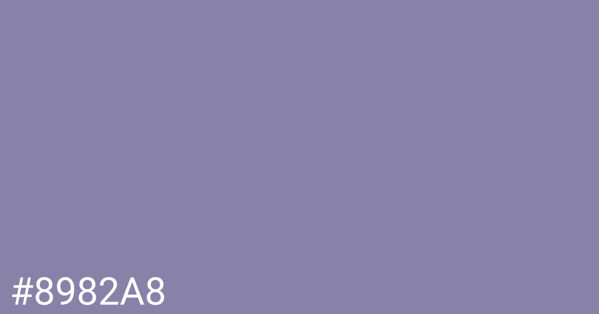 Hex color #8982a8 graphic