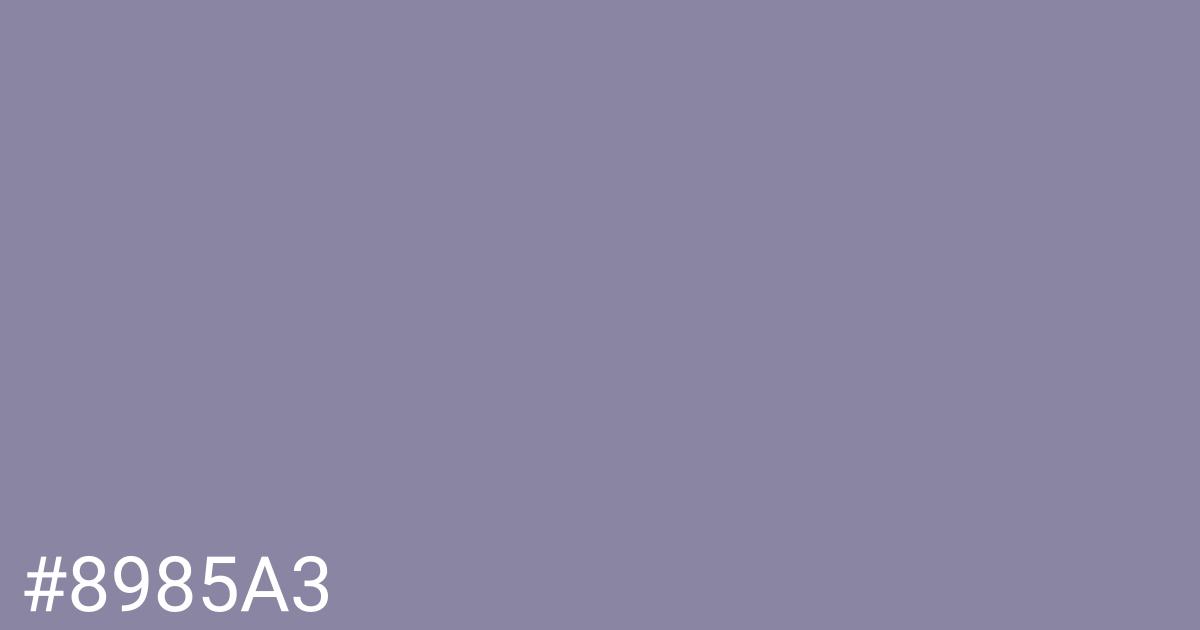 Hex color #8985a3 graphic