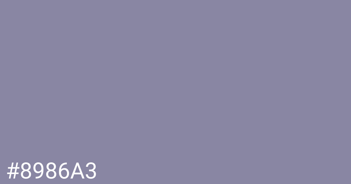 Hex color #8986a3 graphic