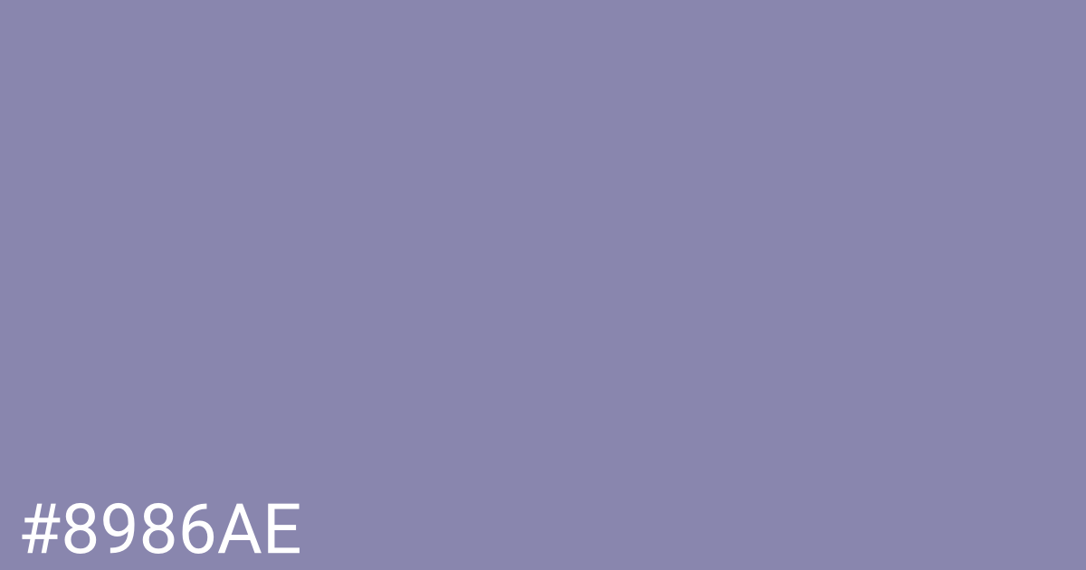 Hex color #8986ae graphic