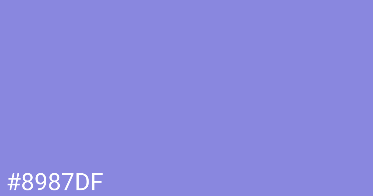 Hex color #8987df graphic