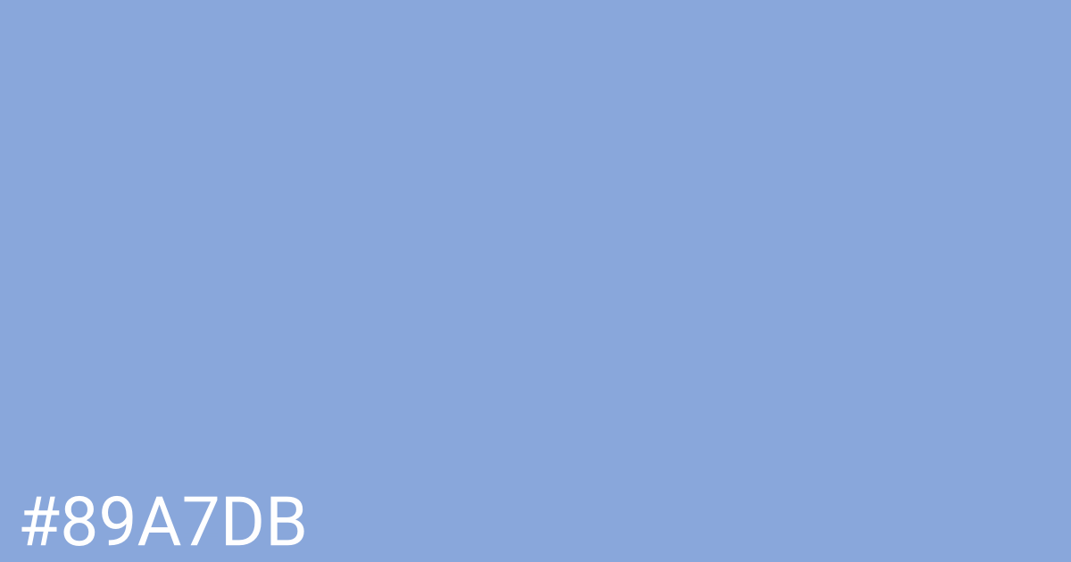 Hex color #89a7db graphic