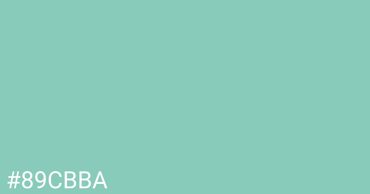 Hex color #89cbba graphic