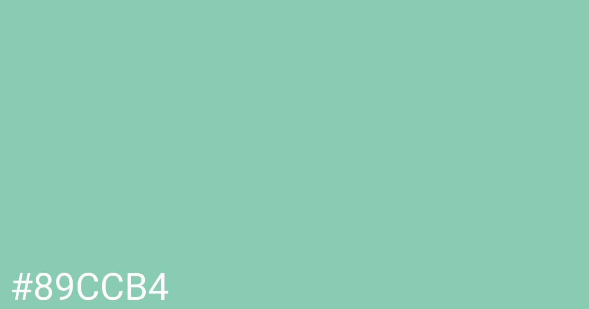 Hex color #89ccb4 graphic