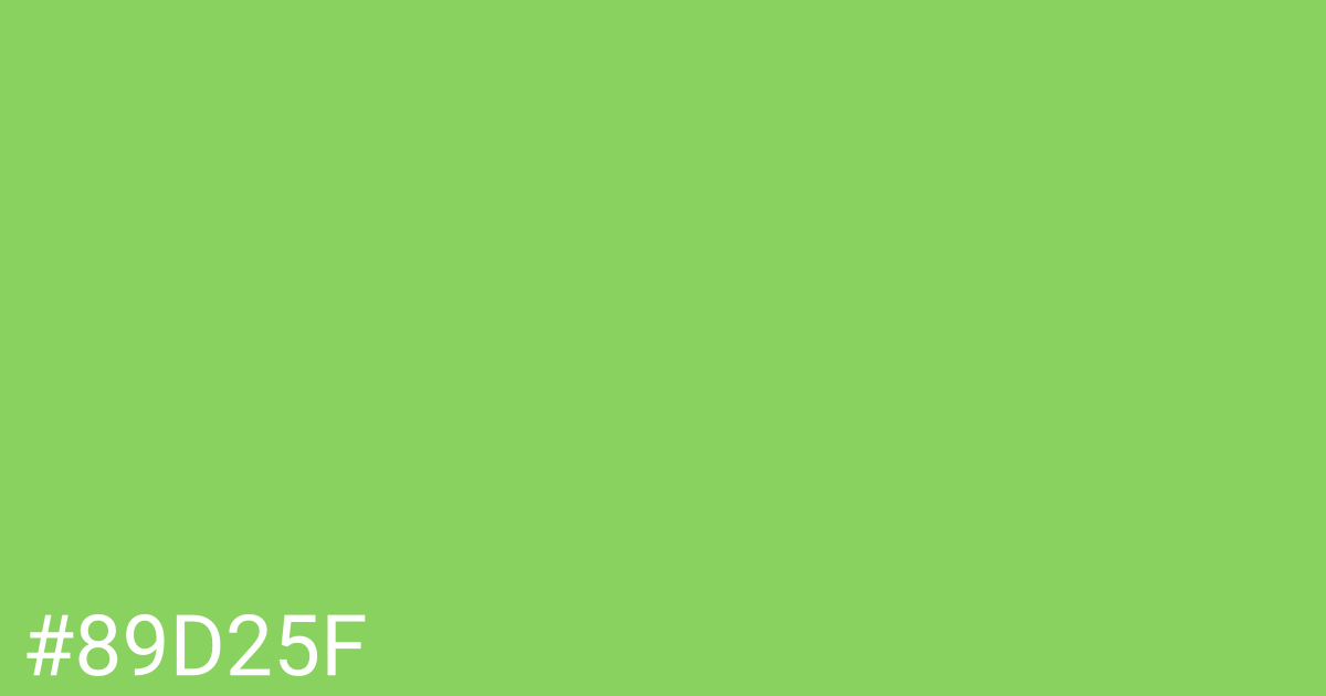 Hex color #89d25f graphic