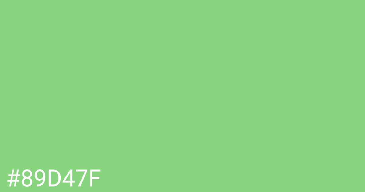 Hex color #89d47f graphic