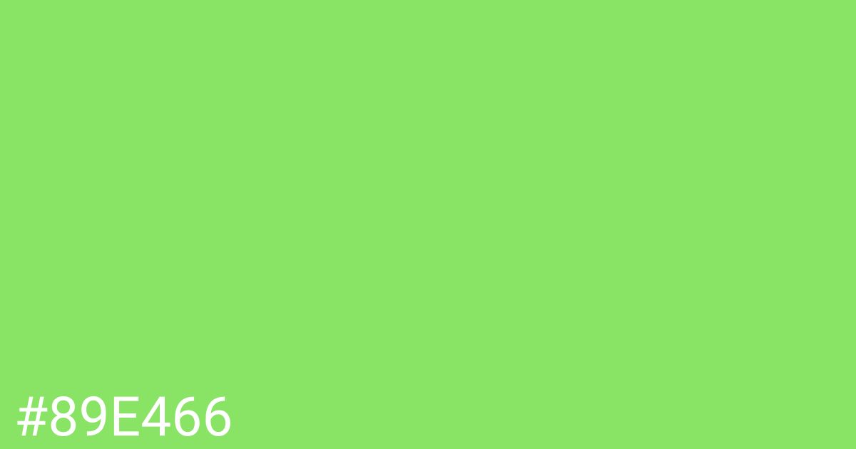 Hex color #89e466 graphic