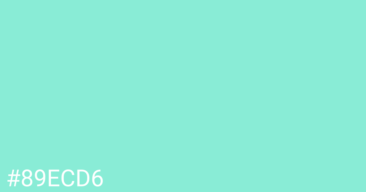 Hex color #89ecd6 graphic