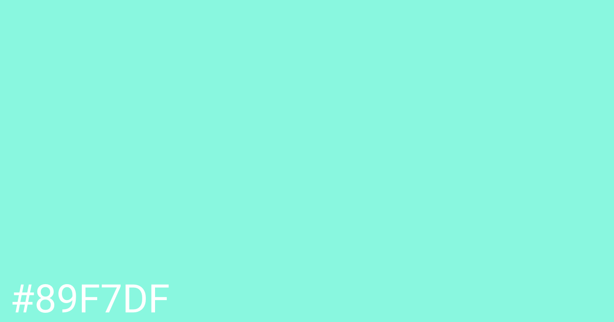 Hex color #89f7df graphic