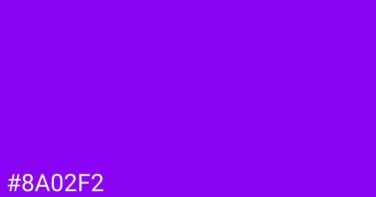 Hex color #8a02f2 graphic