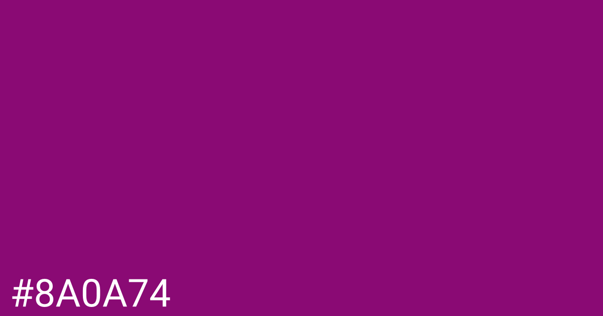 Hex color #8a0a74 graphic