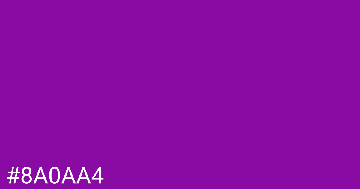 Hex color #8a0aa4 graphic