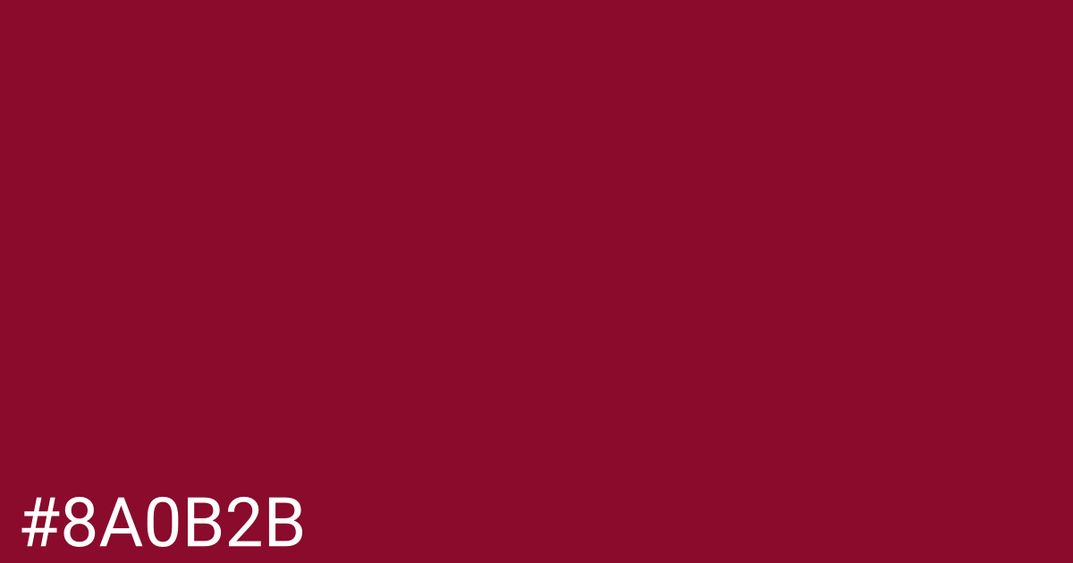 Hex color #8a0b2b graphic