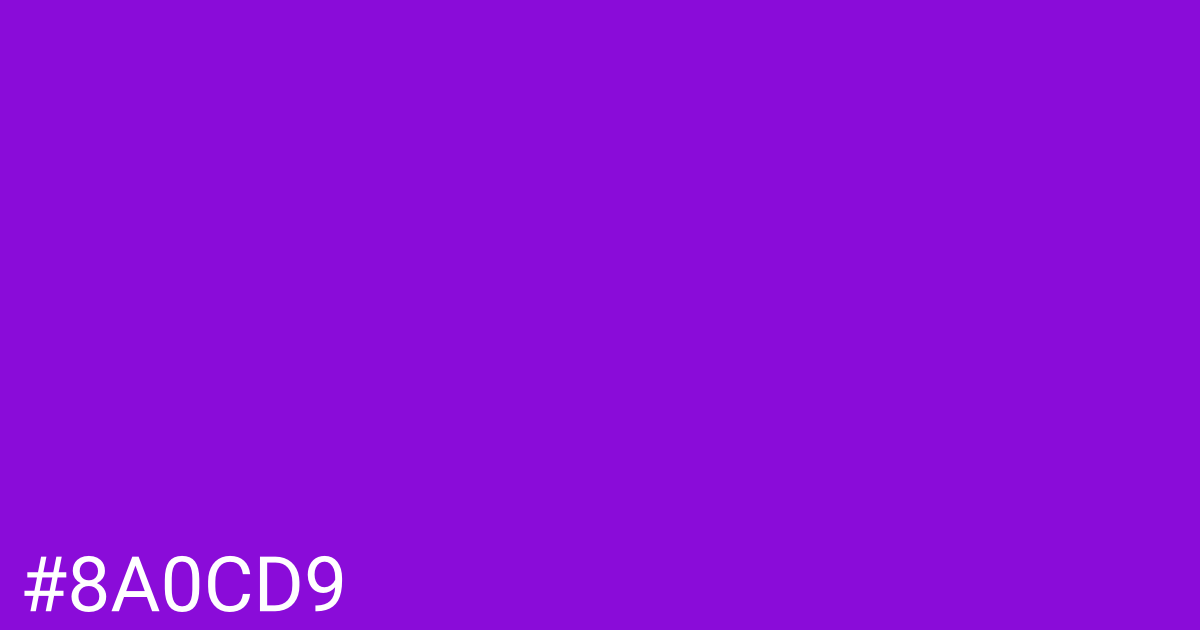 Hex color #8a0cd9 graphic