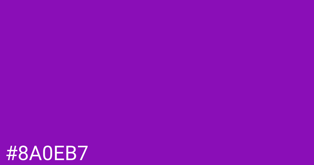 Hex color #8a0eb7 graphic
