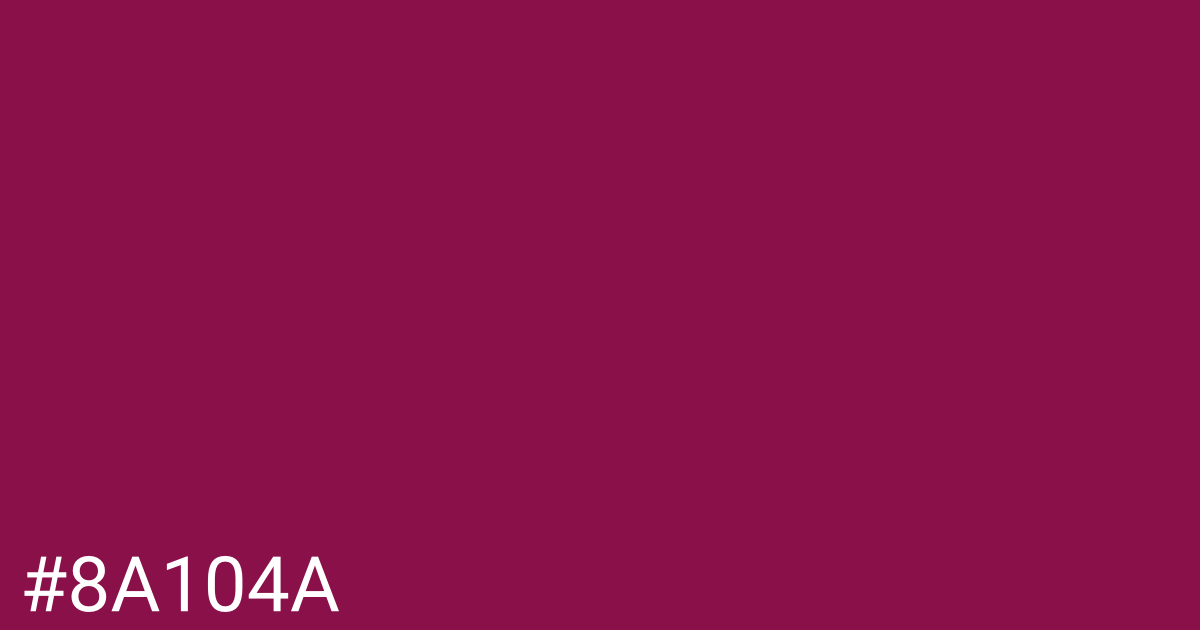 Hex color #8a104a graphic