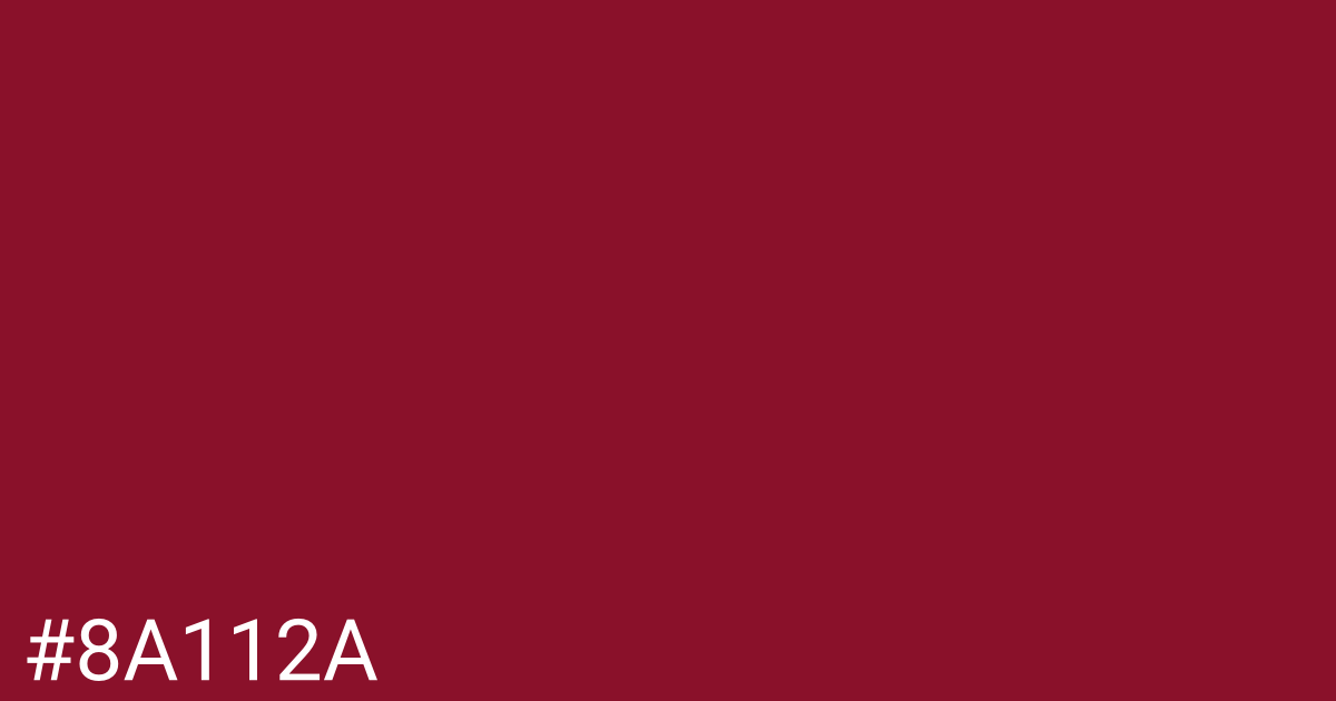 Hex color #8a112a graphic
