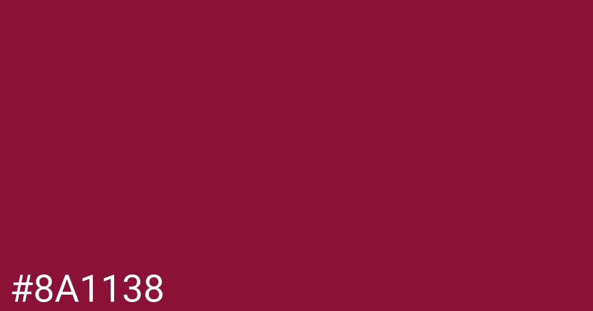 Hex color #8a1138 graphic