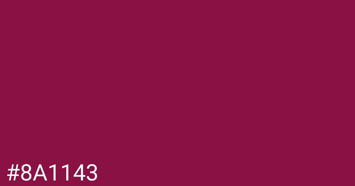 Hex color #8a1143 graphic