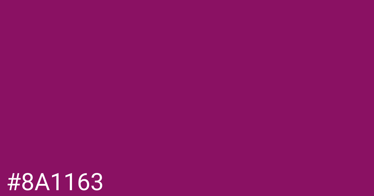 Hex color #8a1163 graphic