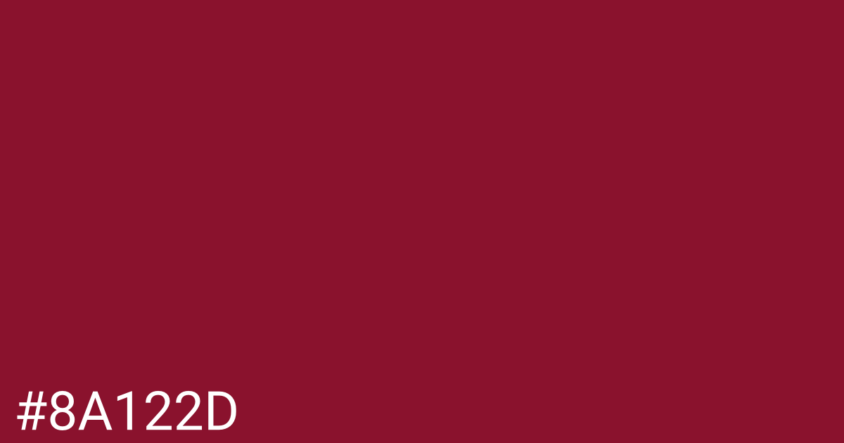 Hex color #8a122d graphic