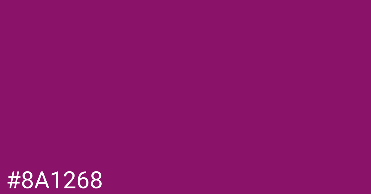 Hex color #8a1268 graphic