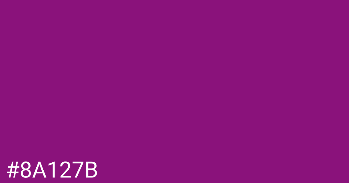 Hex color #8a127b graphic