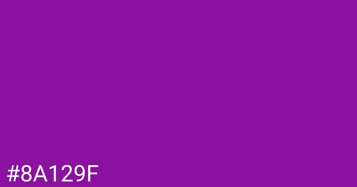 Hex color #8a129f graphic