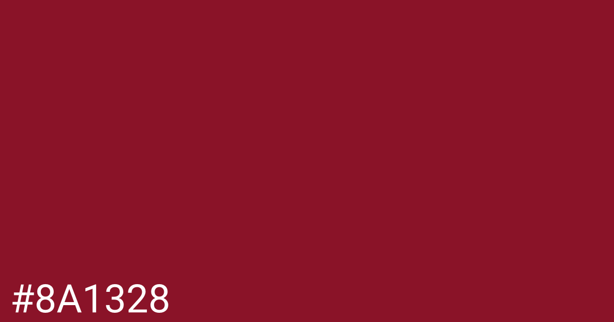 Hex color #8a1328 graphic