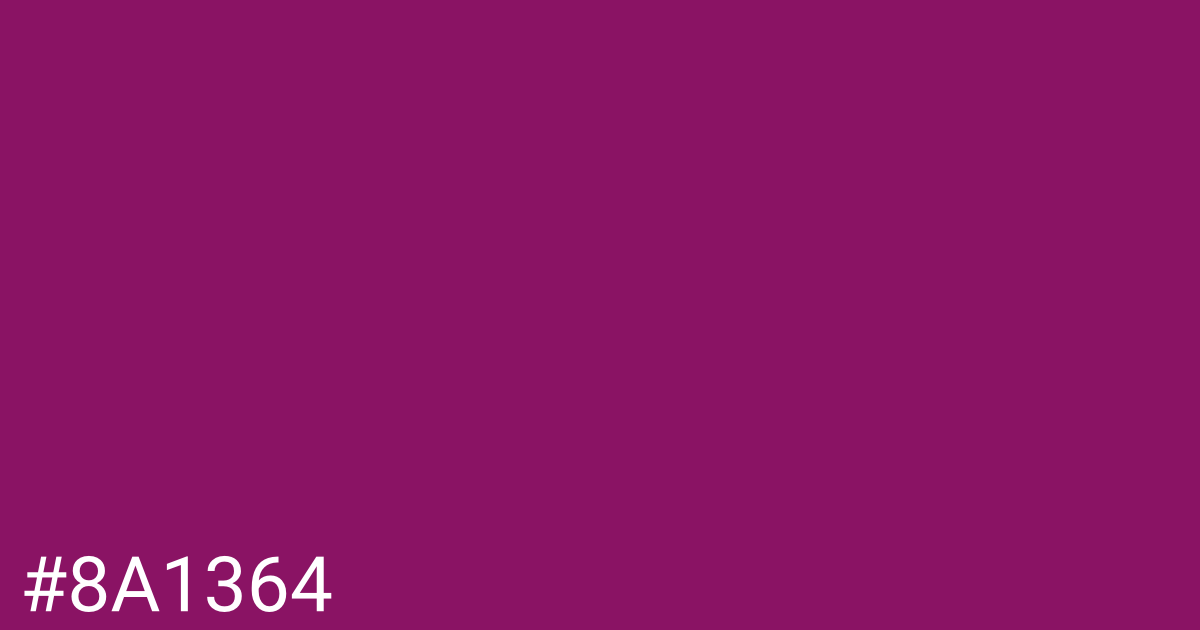 Hex color #8a1364 graphic