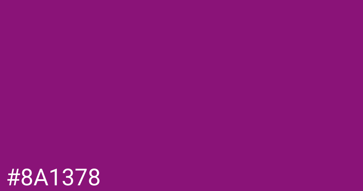 Hex color #8a1378 graphic