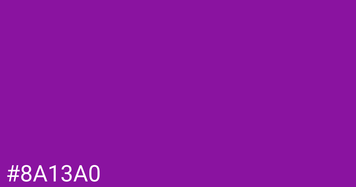 Hex color #8a13a0 graphic