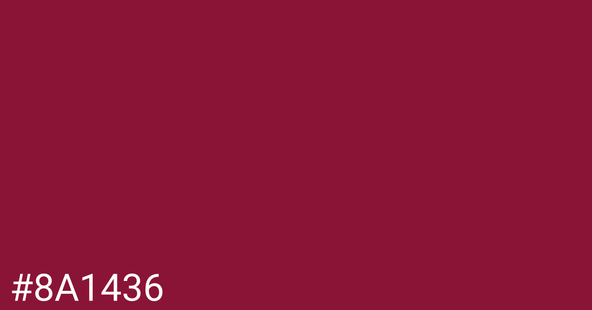 Hex color #8a1436 graphic