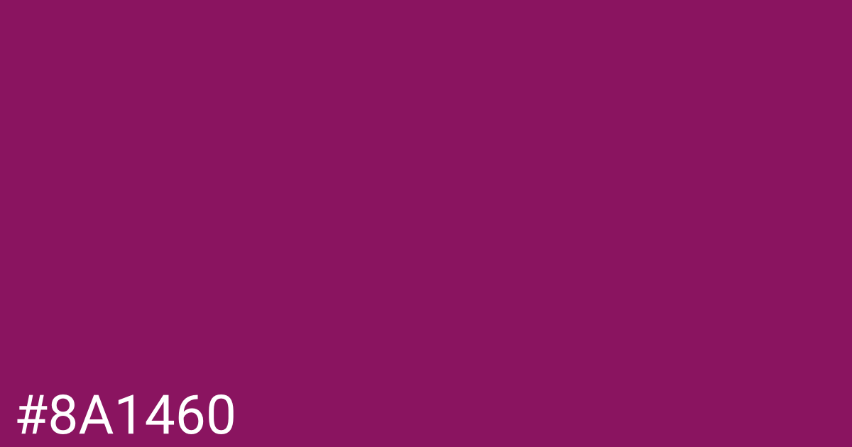 Hex color #8a1460 graphic