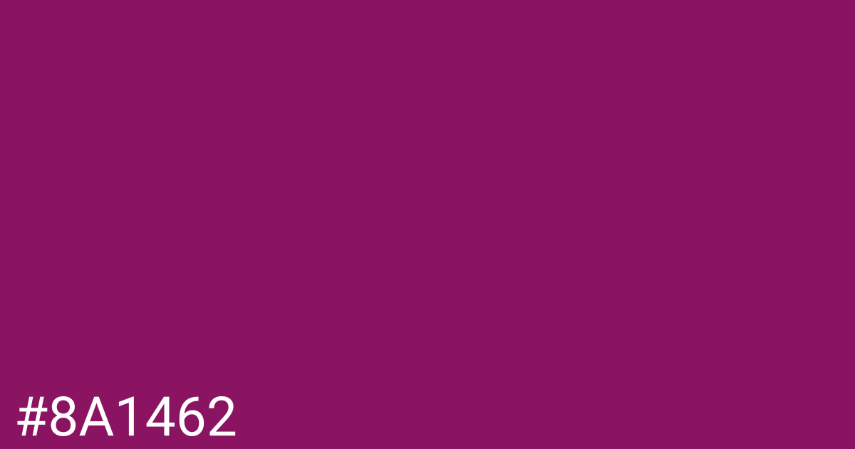 Hex color #8a1462 graphic