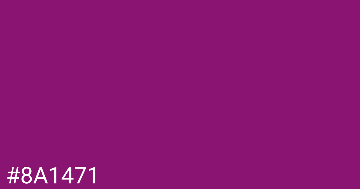 Hex color #8a1471 graphic