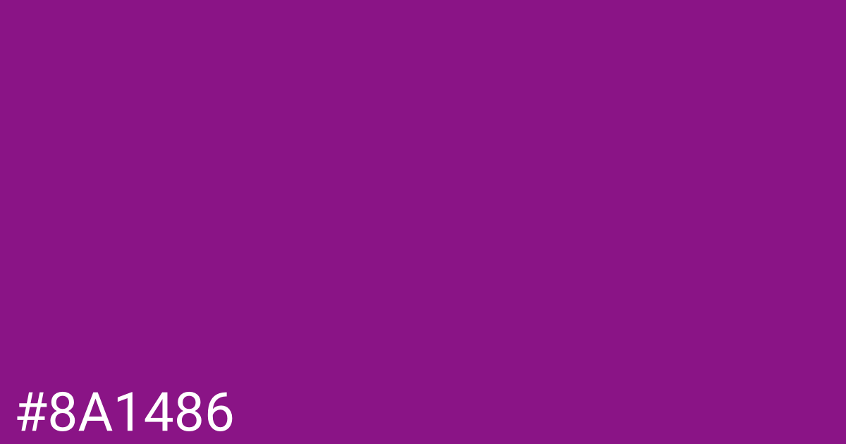 Hex color #8a1486 graphic